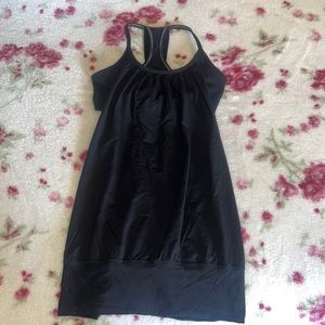 Black Lululemon top with built in sports bra